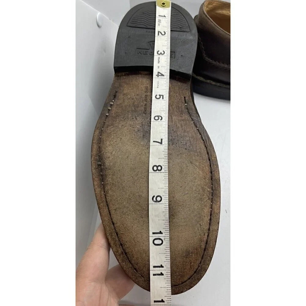 John Varvatos Men Brown Leather Slip On Oxfords Dress Shoes Sz 9 Loafers Neolite